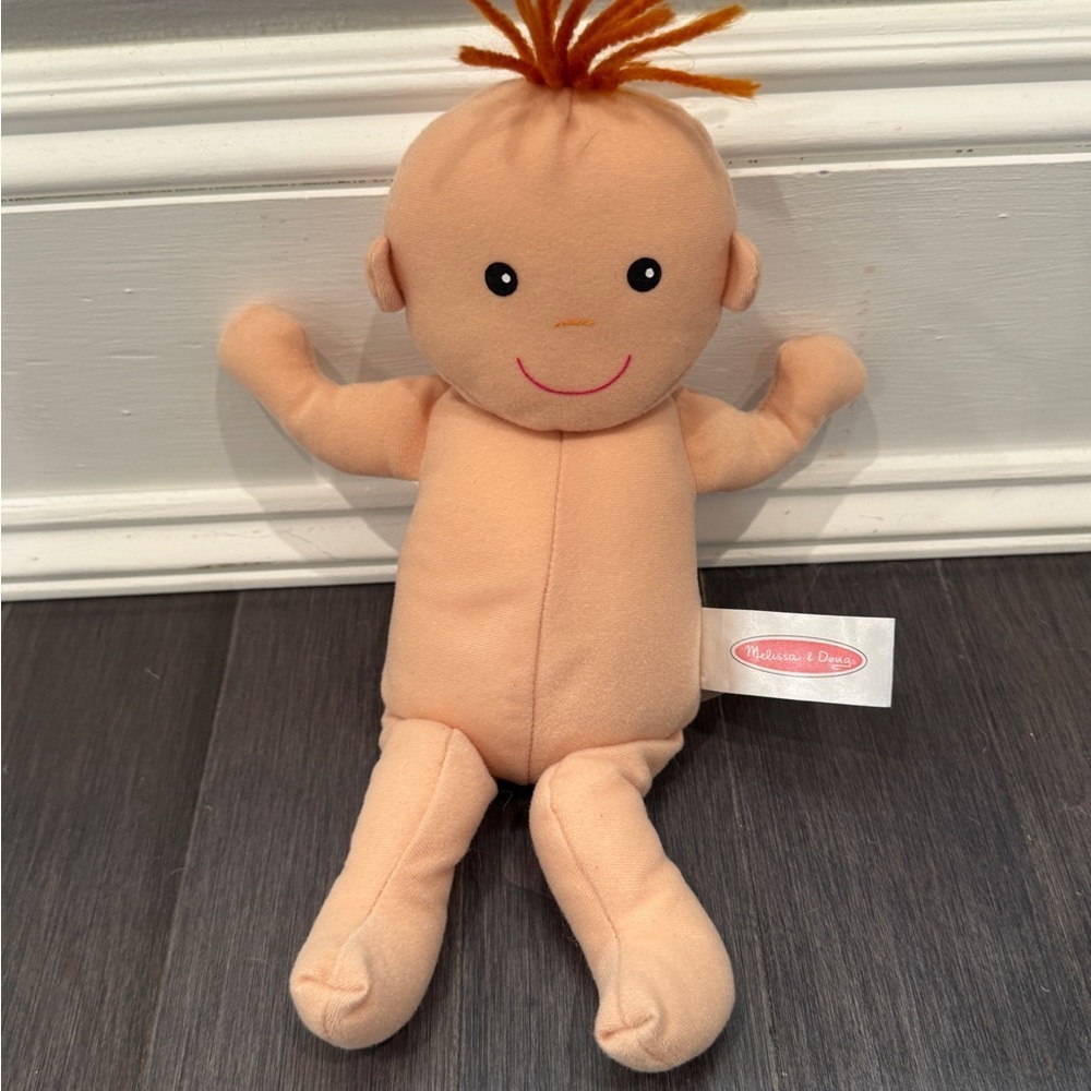 Melissa & Doug Infant Toddler Baby Plush Soft Doll with Orange Hair - Picture 3 of 4